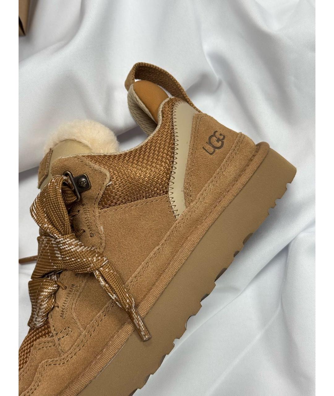 UGG AUSTRALIA Коричневые замшевые кроссовки, фото 4