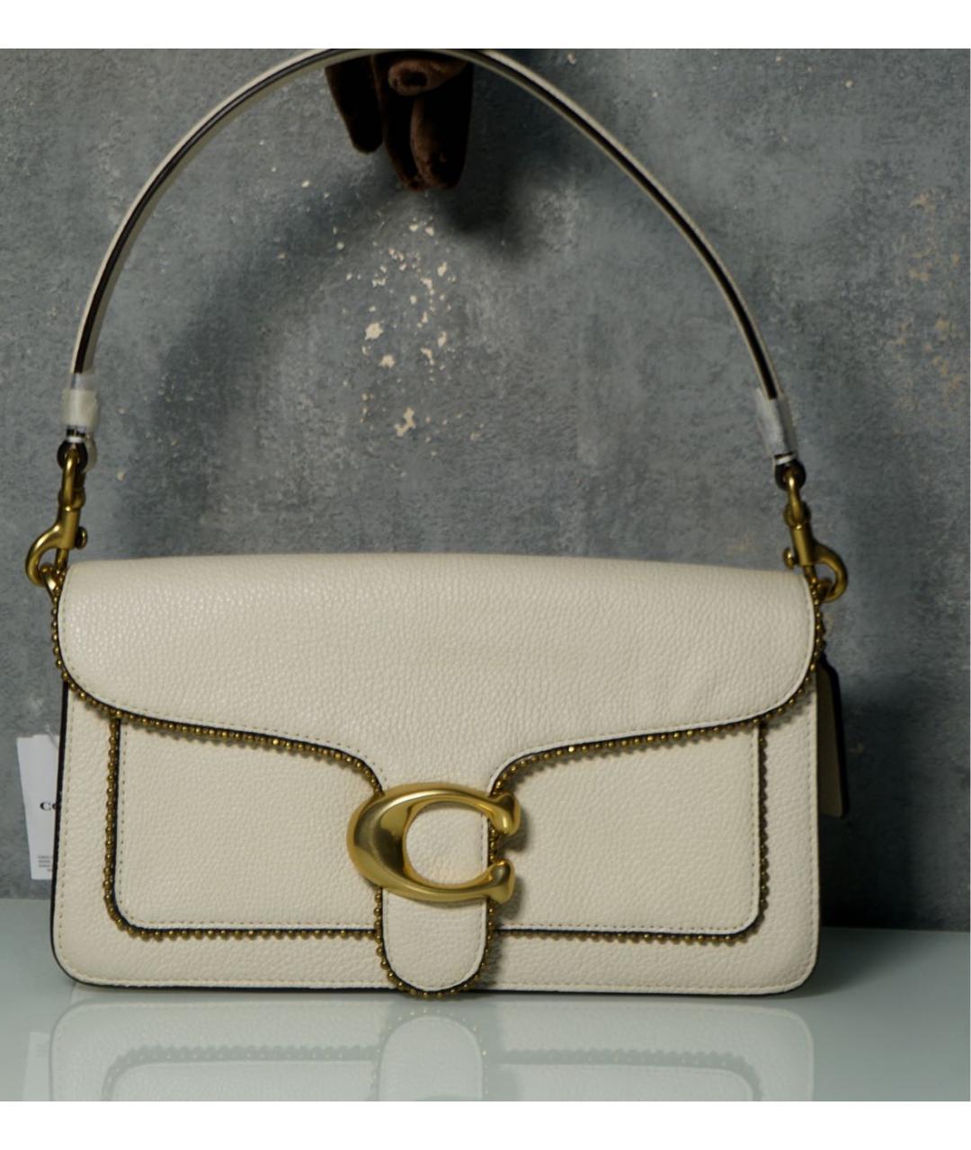 COACH Белая кожаная сумка через плечо, фото 2