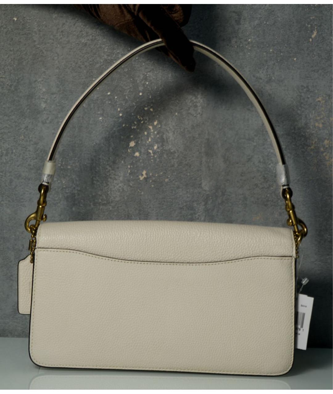 COACH Белая кожаная сумка через плечо, фото 4