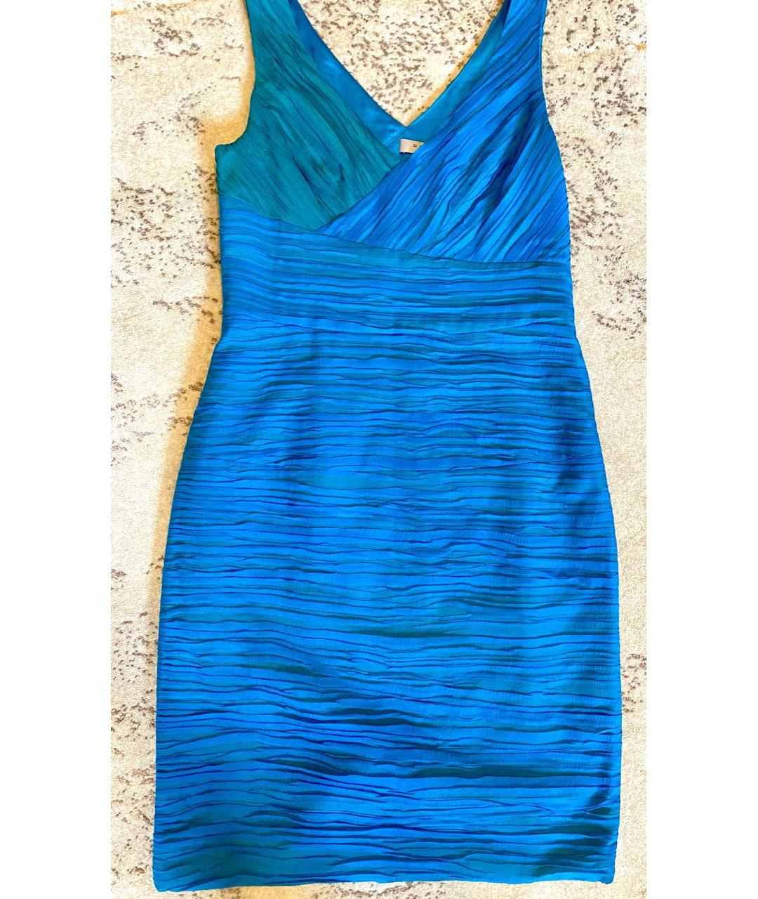 D.EXTERIOR Бирюзовое шелковое коктейльное платье, фото 7
