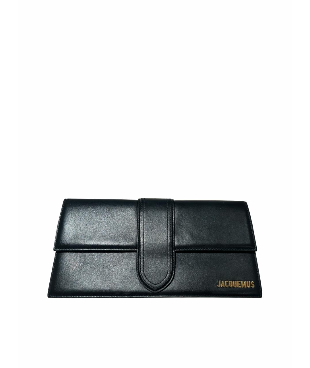 JACQUEMUS Черная кожаная сумка через плечо, фото 6