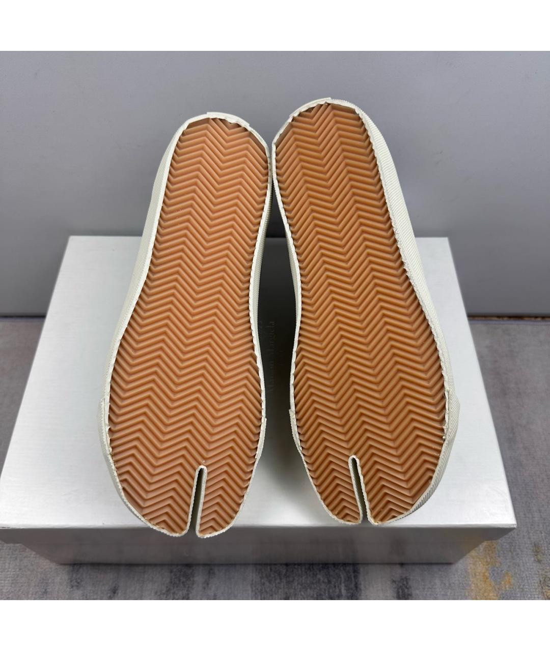 MAISON MARGIELA Коричневые текстильные кеды, фото 6