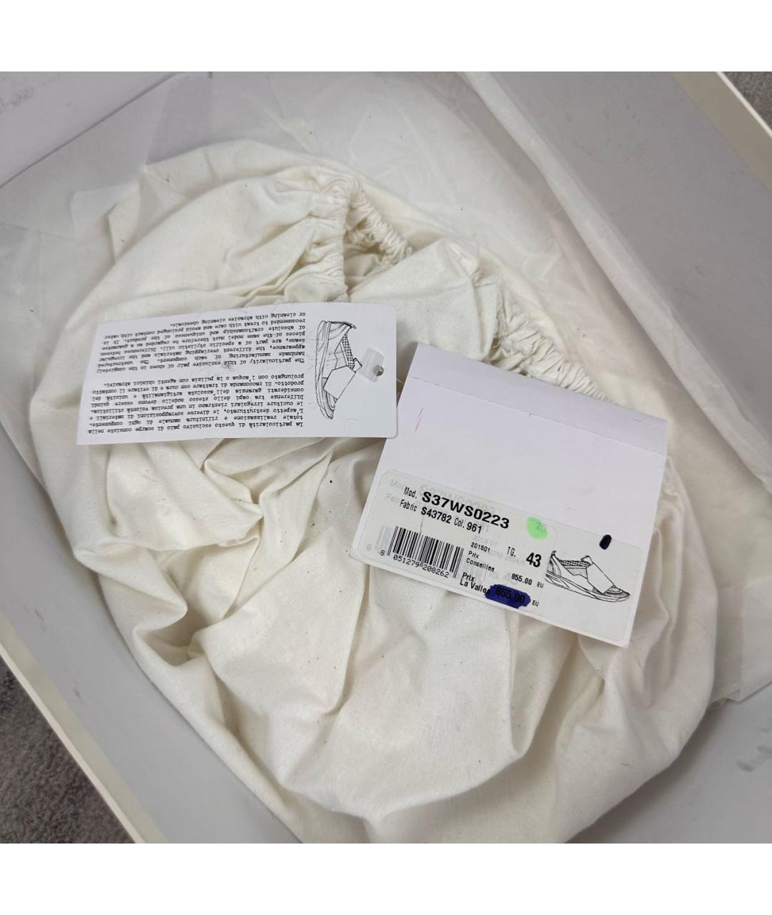 MAISON MARGIELA Черные текстильные низкие кроссовки / кеды, фото 7