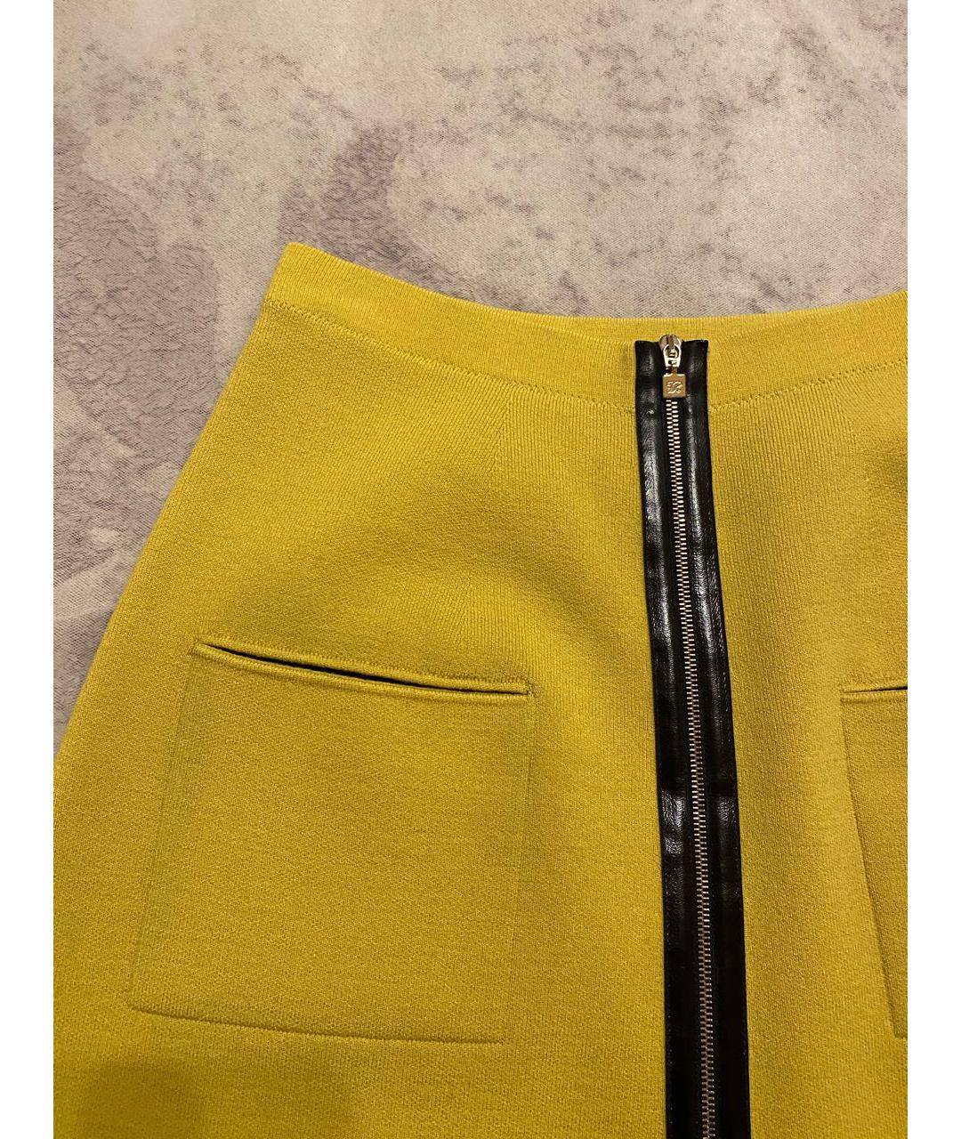 D.EXTERIOR Желтая шерстяная юбка мини, фото 6