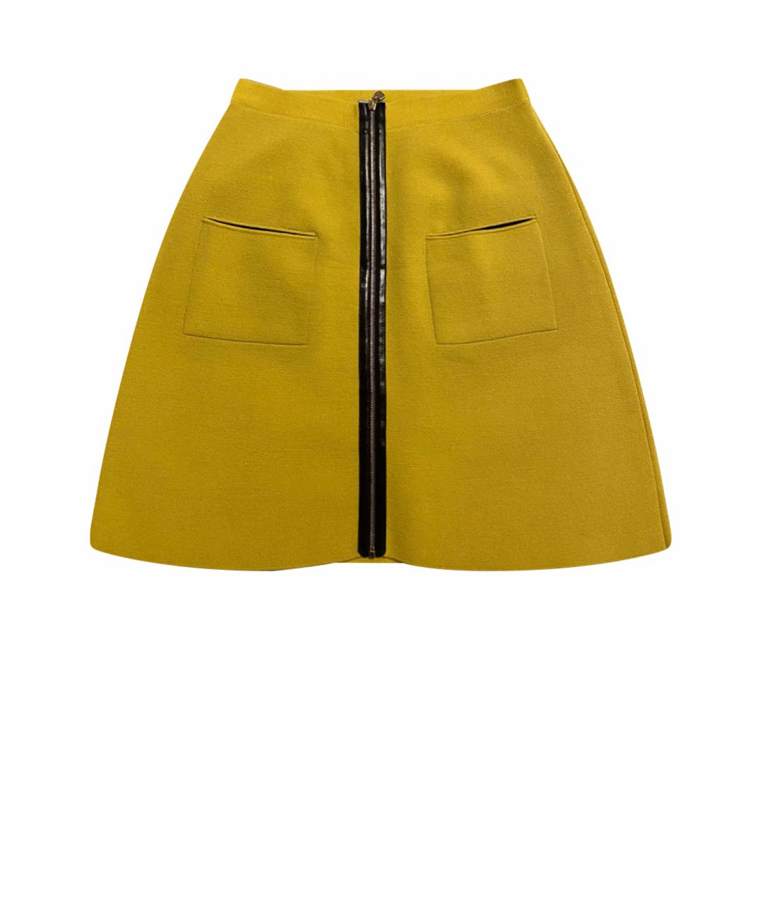 D.EXTERIOR Желтая шерстяная юбка мини, фото 1