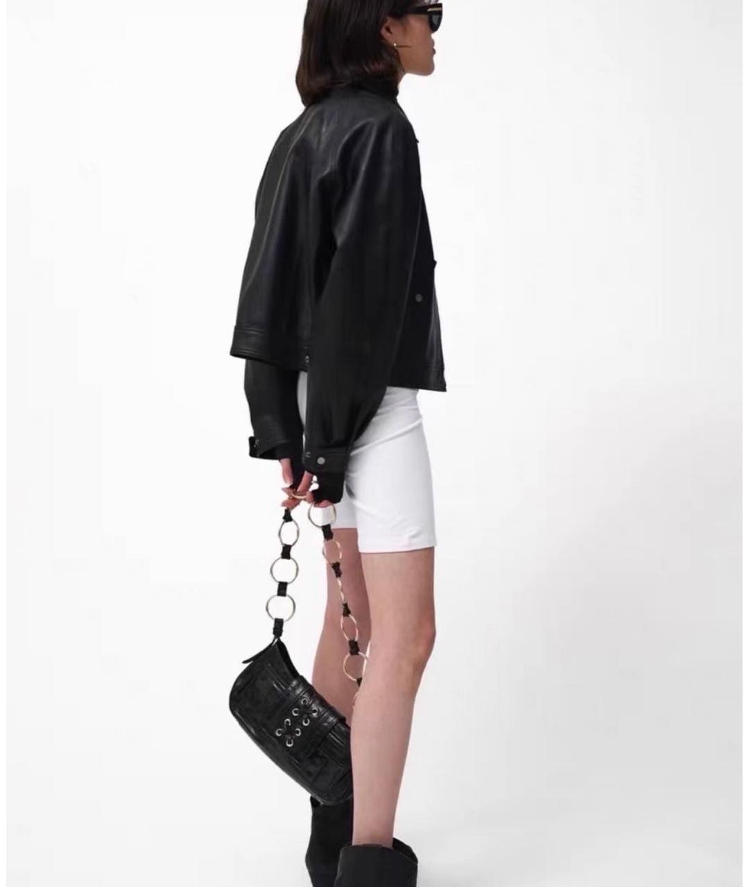 SAINT LAURENT Черная кожаная сумка через плечо, фото 3