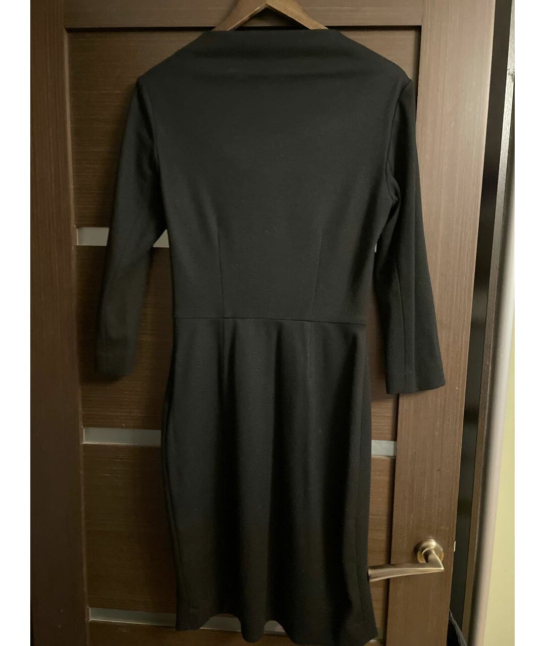 DIANE VON FURSTENBERG Черное шерстяное повседневное платье, фото 2