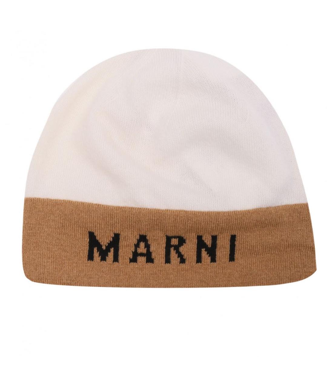 MARNI Белая шерстяная шапка, фото 4