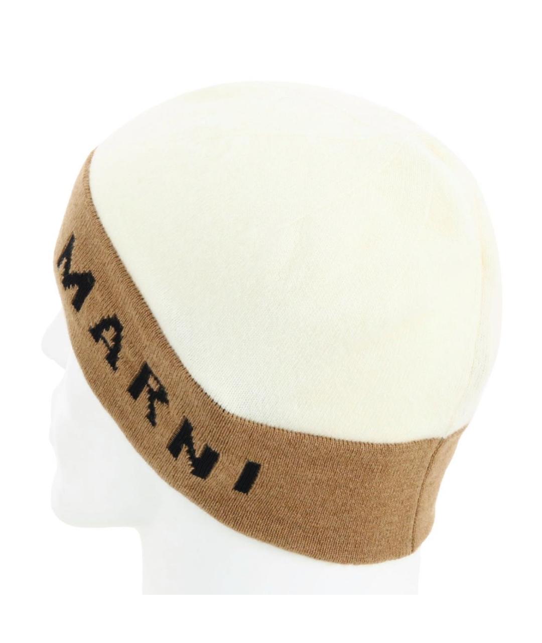 MARNI Белая шерстяная шапка, фото 3
