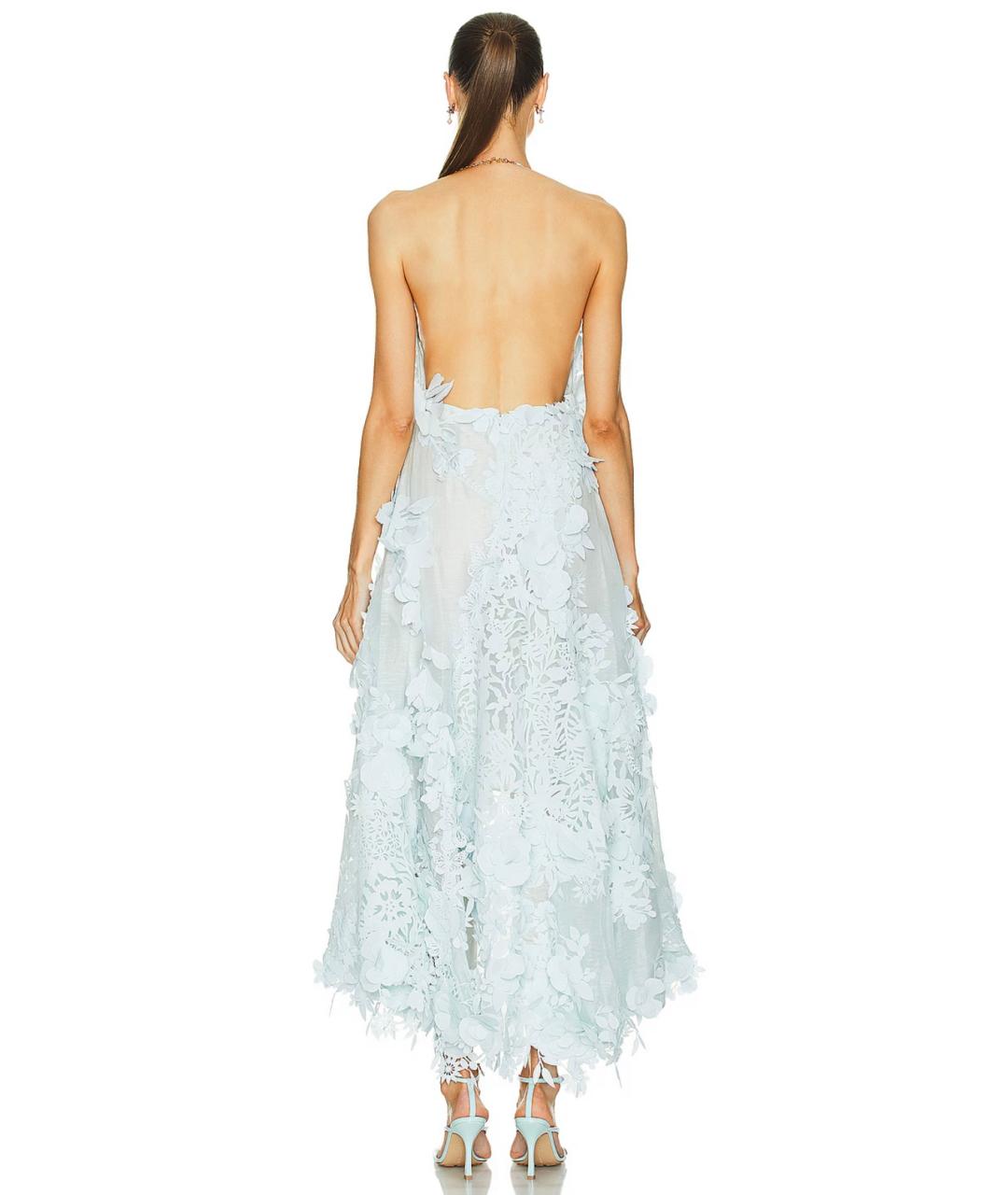 ZIMMERMANN Голубое коктейльное платье, фото 4
