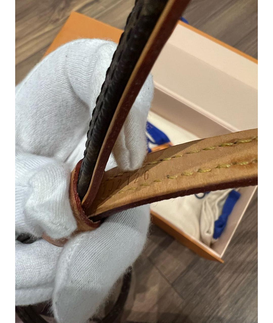 LOUIS VUITTON Коричневый кожаный ремень, фото 4