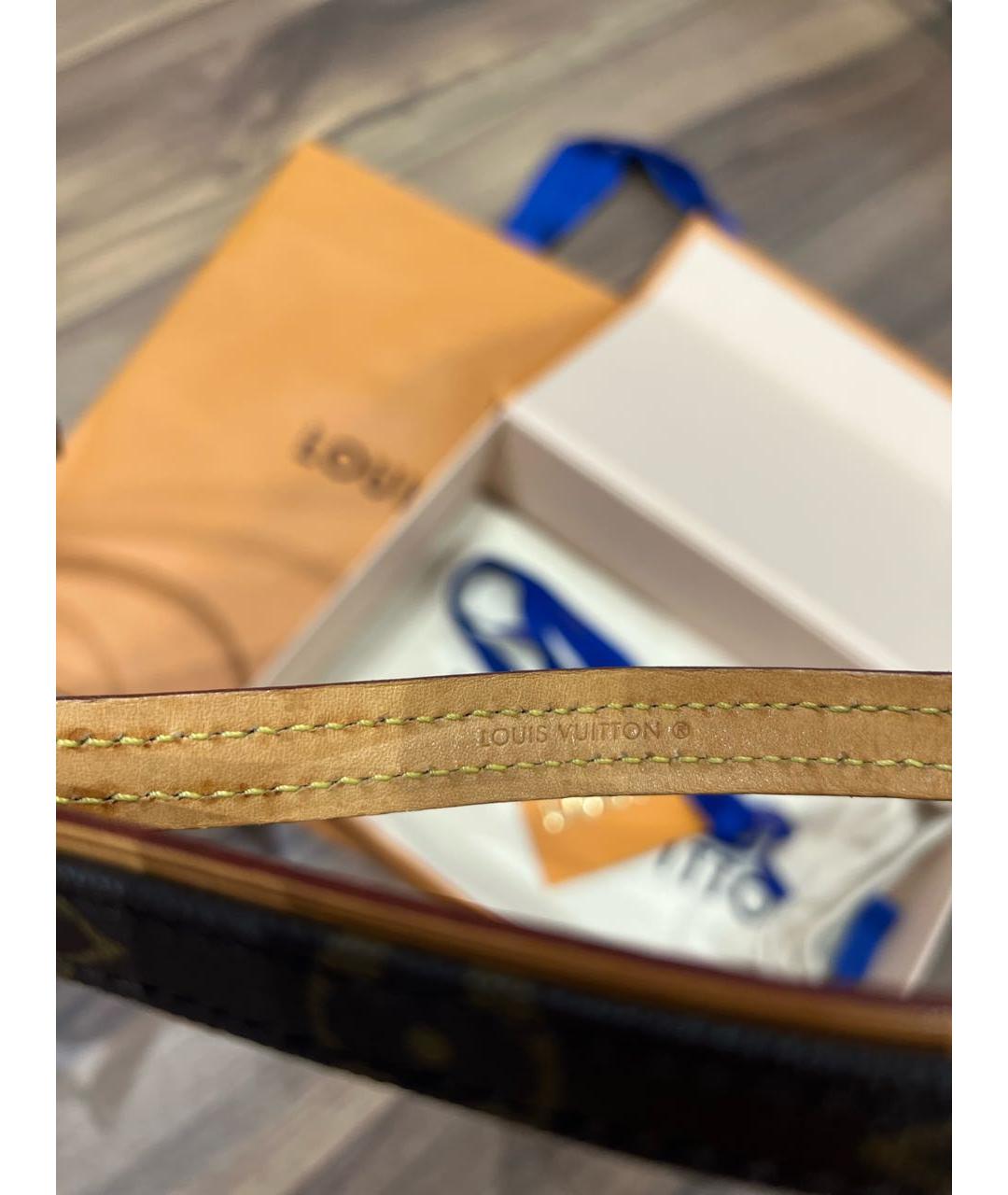 LOUIS VUITTON Коричневый кожаный ремень, фото 3
