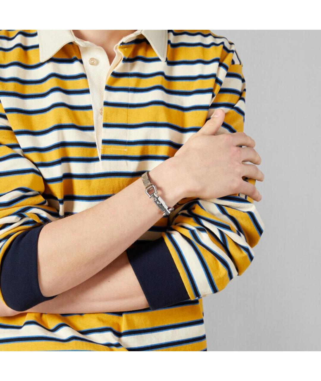 GUCCI Коричневый кожаный браслет, фото 5