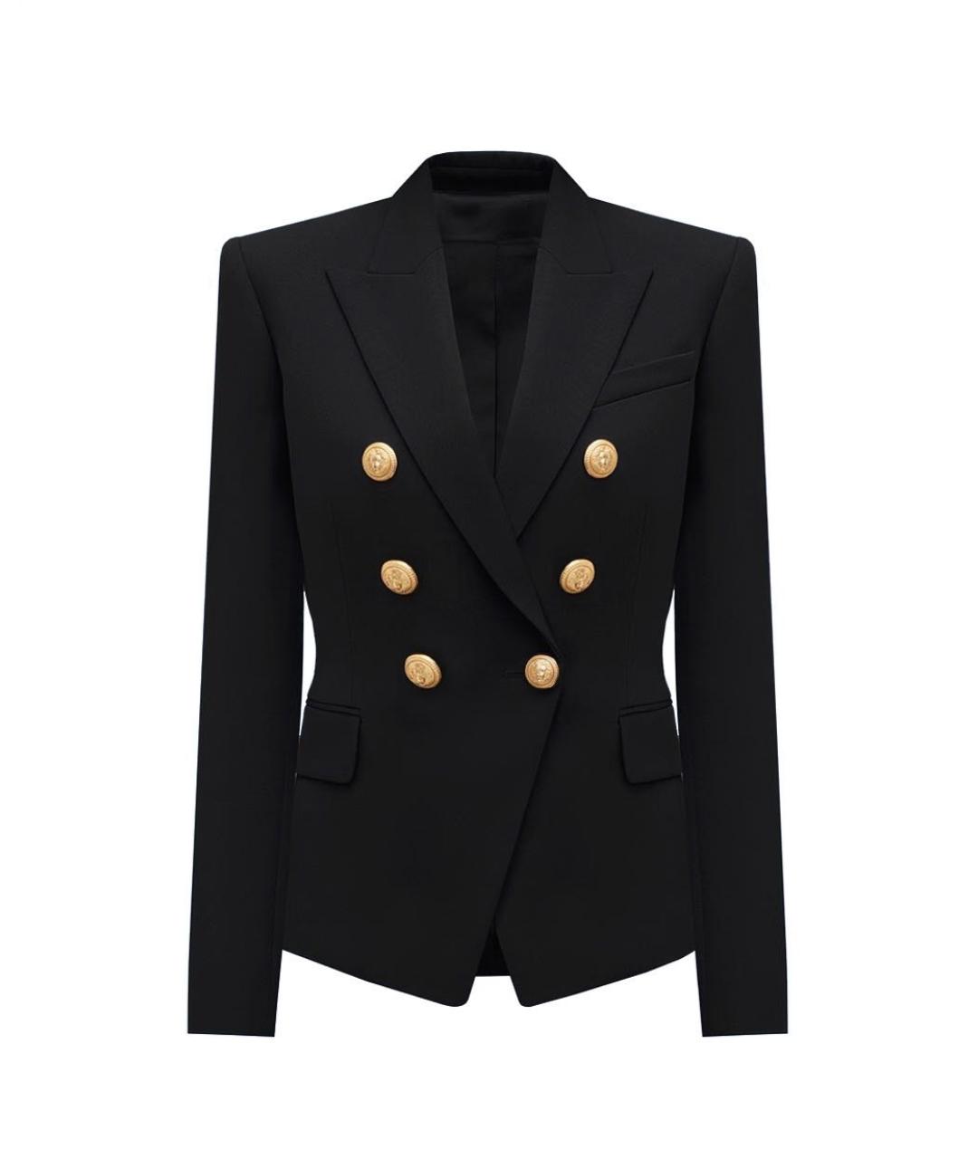 BALMAIN Черный шерстяной жакет/пиджак, фото 1