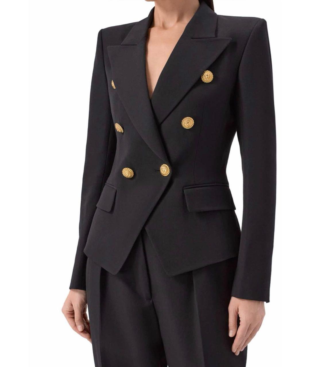 BALMAIN Черный шерстяной жакет/пиджак, фото 5