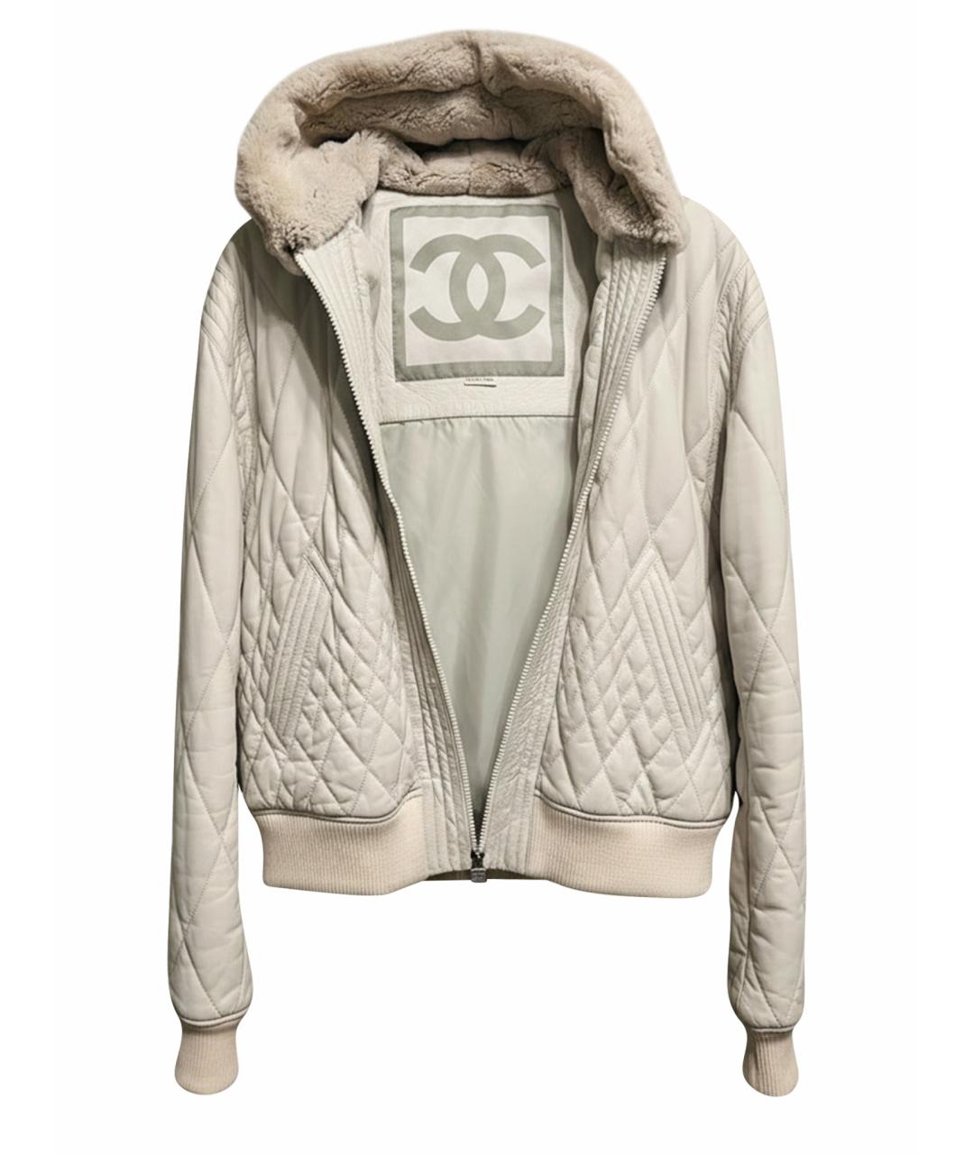 CHANEL Серая кожаная куртка, фото 1