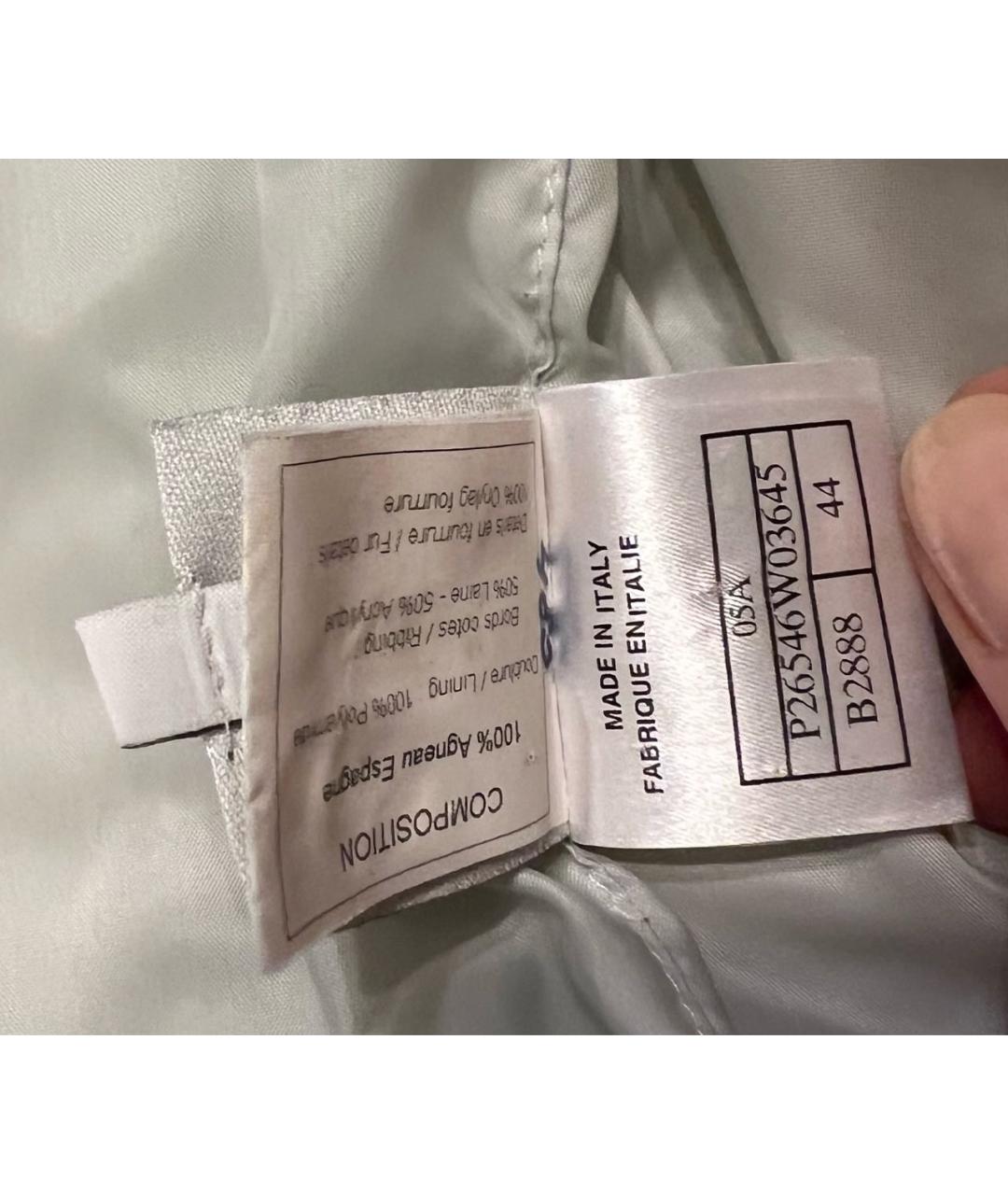 CHANEL Серая кожаная куртка, фото 3