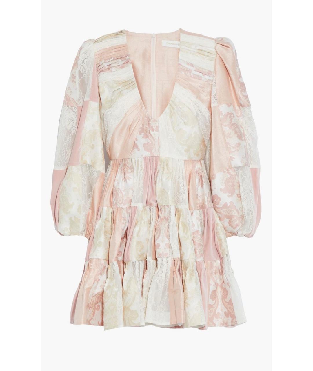 ZIMMERMANN Розовое коктейльное платье, фото 5