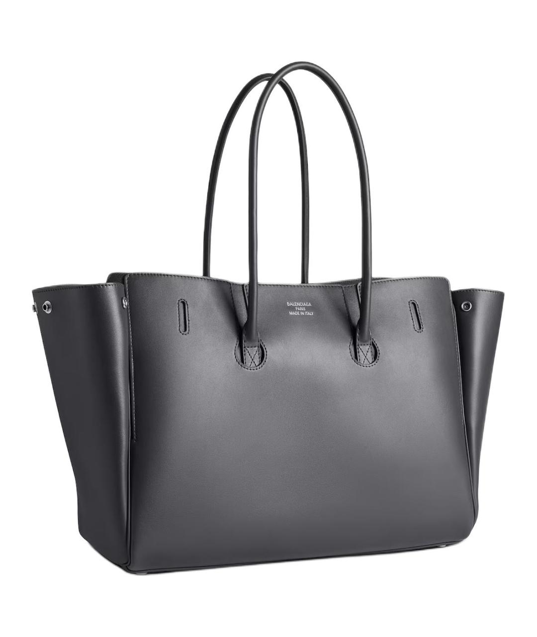 BALENCIAGA Серая кожаная сумка через плечо, фото 3