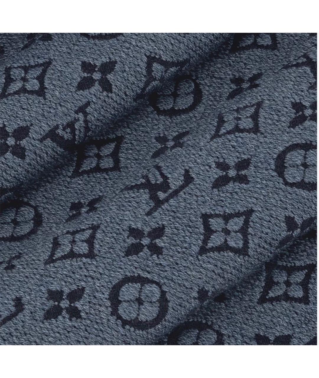 LOUIS VUITTON Темно-синий шерстяной шарф, фото 4