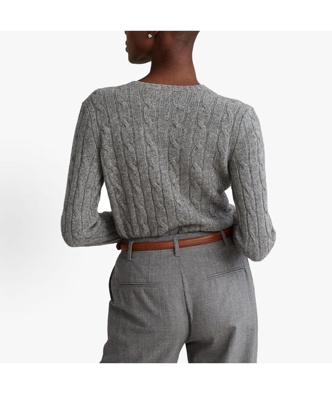 POLO RALPH LAUREN Серый хлопковый джемпер / свитер, фото 5