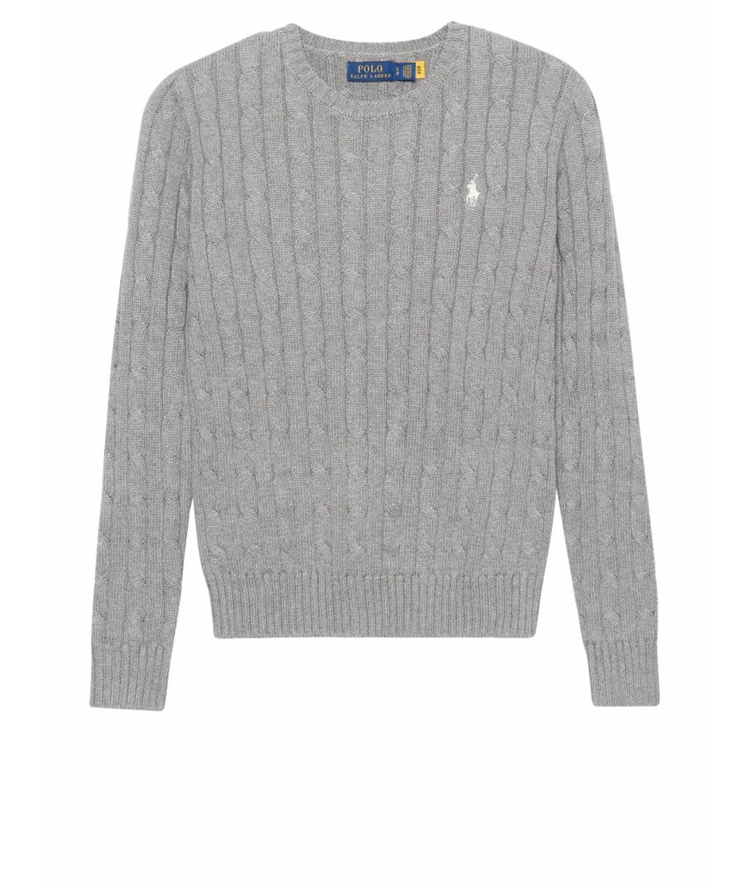 POLO RALPH LAUREN Серый хлопковый джемпер / свитер, фото 1