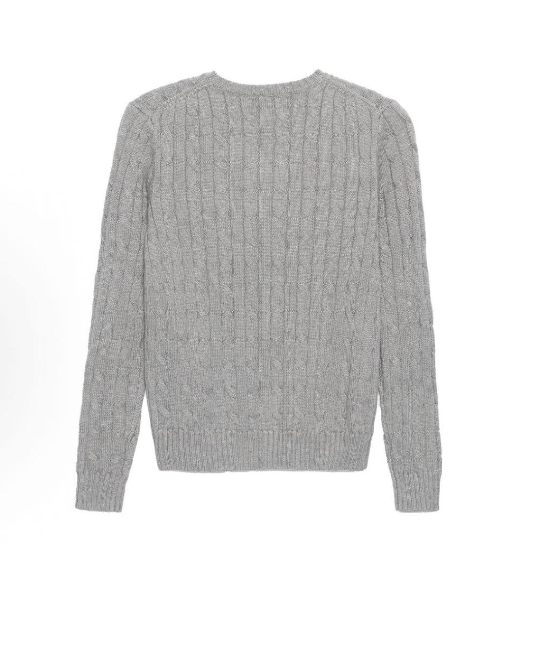 POLO RALPH LAUREN Серый хлопковый джемпер / свитер, фото 2