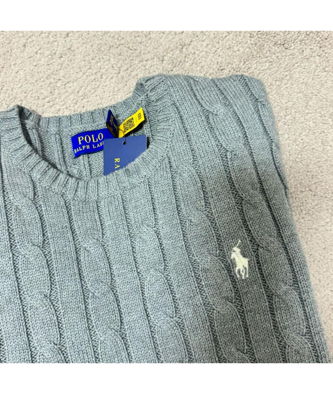 POLO RALPH LAUREN Серый хлопковый джемпер / свитер, фото 7