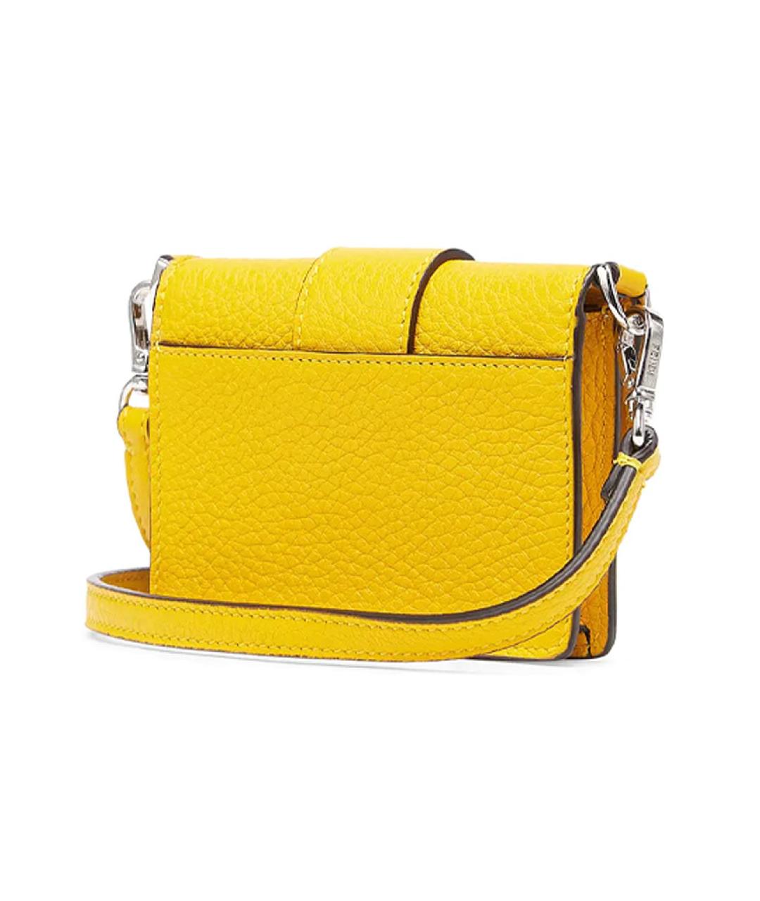 FENDI Желтая кожаная сумка на плечо, фото 2