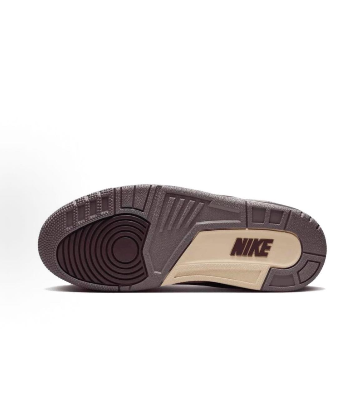 JORDAN Черные кожаные высокие кроссовки / кеды, фото 8