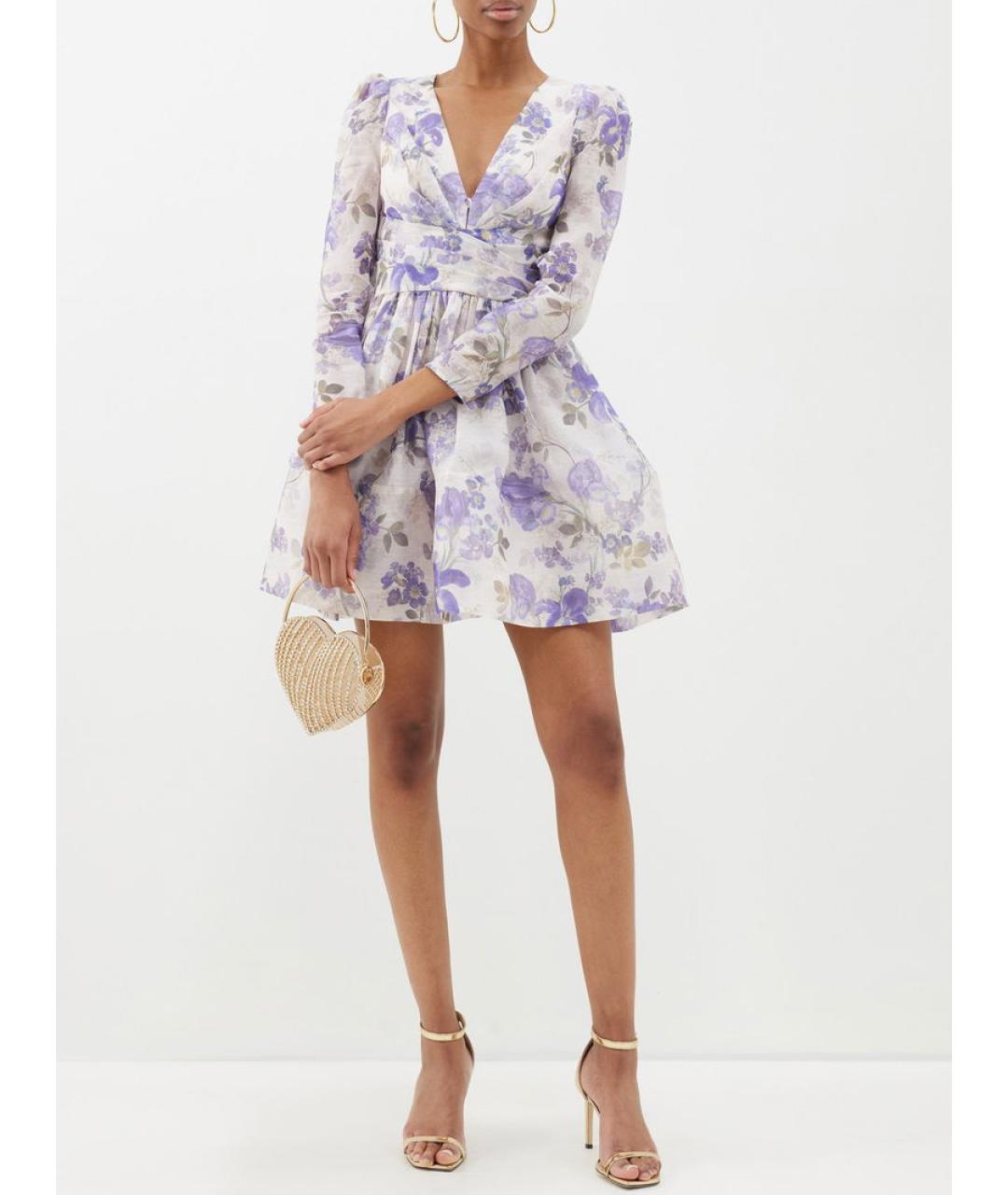 ZIMMERMANN Фиолетовое коктейльное платье, фото 4