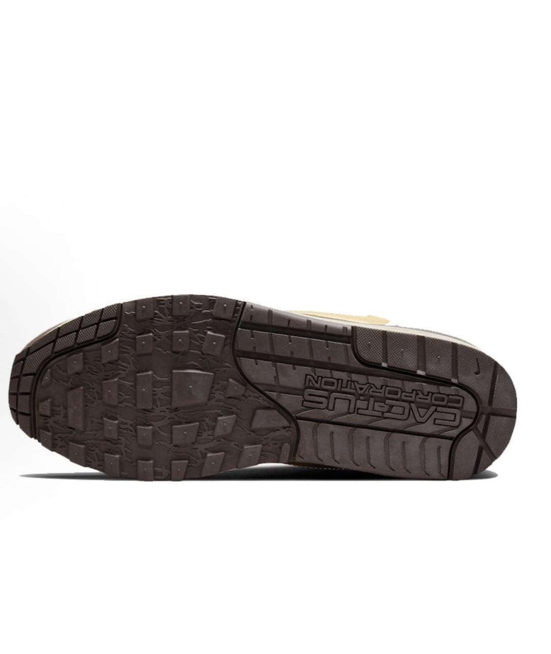 NIKE Коричневые текстильные низкие кроссовки / кеды, фото 6