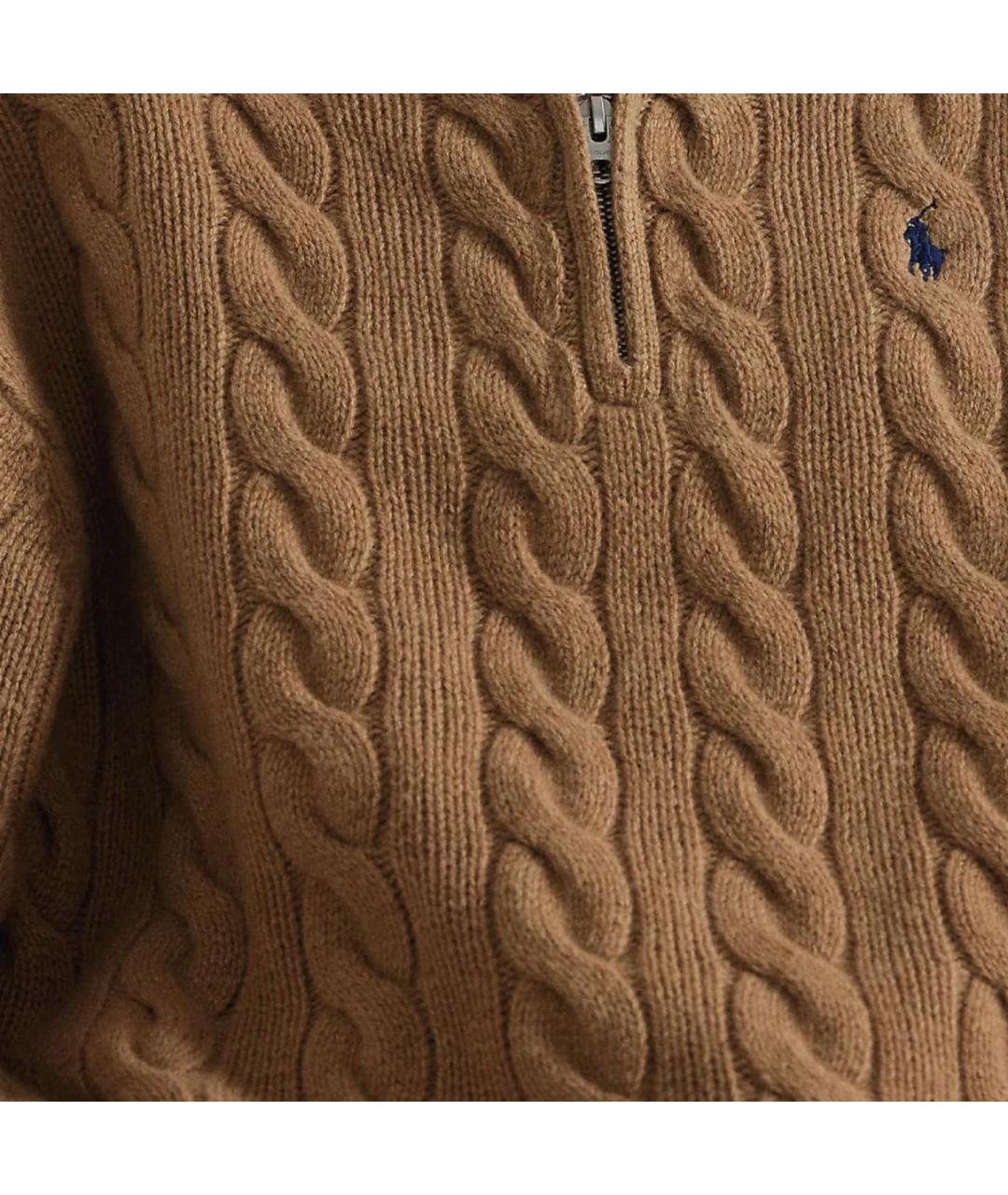 POLO RALPH LAUREN Бежевый шерстяной джемпер / свитер, фото 6