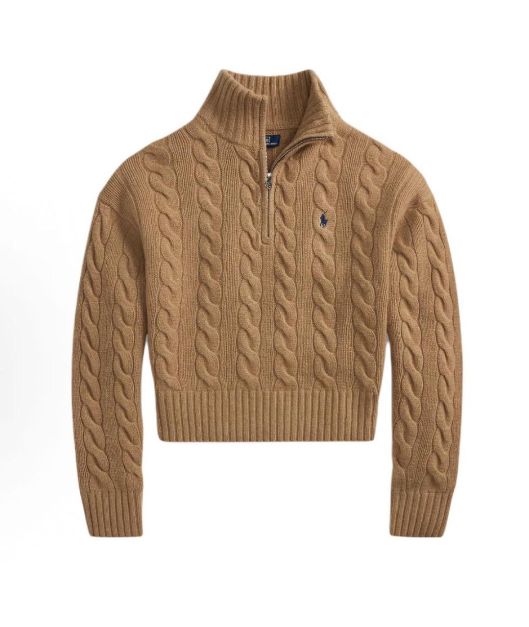 POLO RALPH LAUREN Бежевый шерстяной джемпер / свитер, фото 9