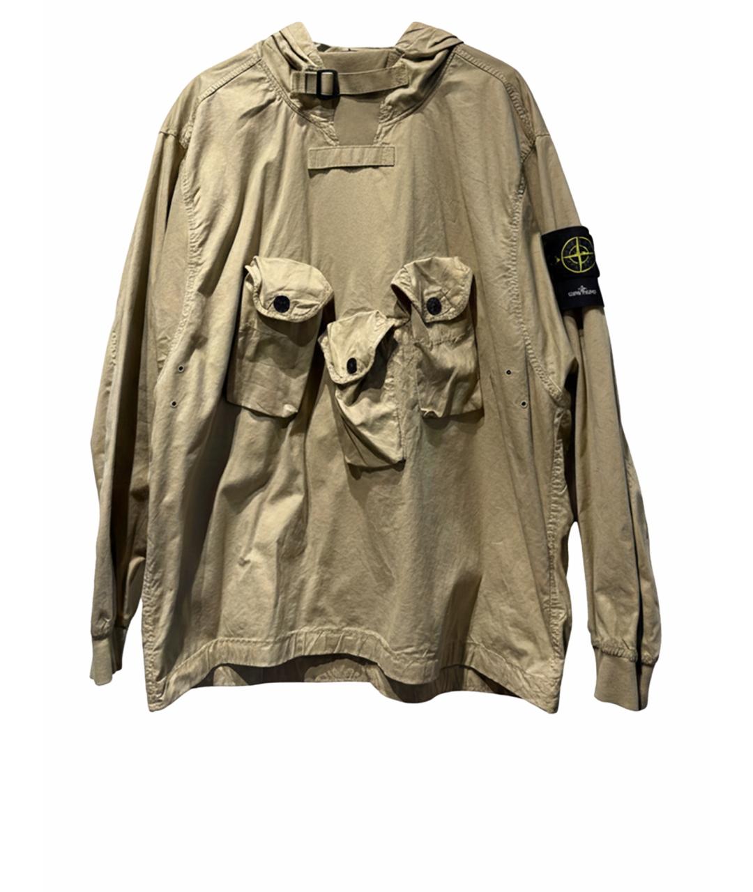 STONE ISLAND Хаки хлопковая куртка, фото 1