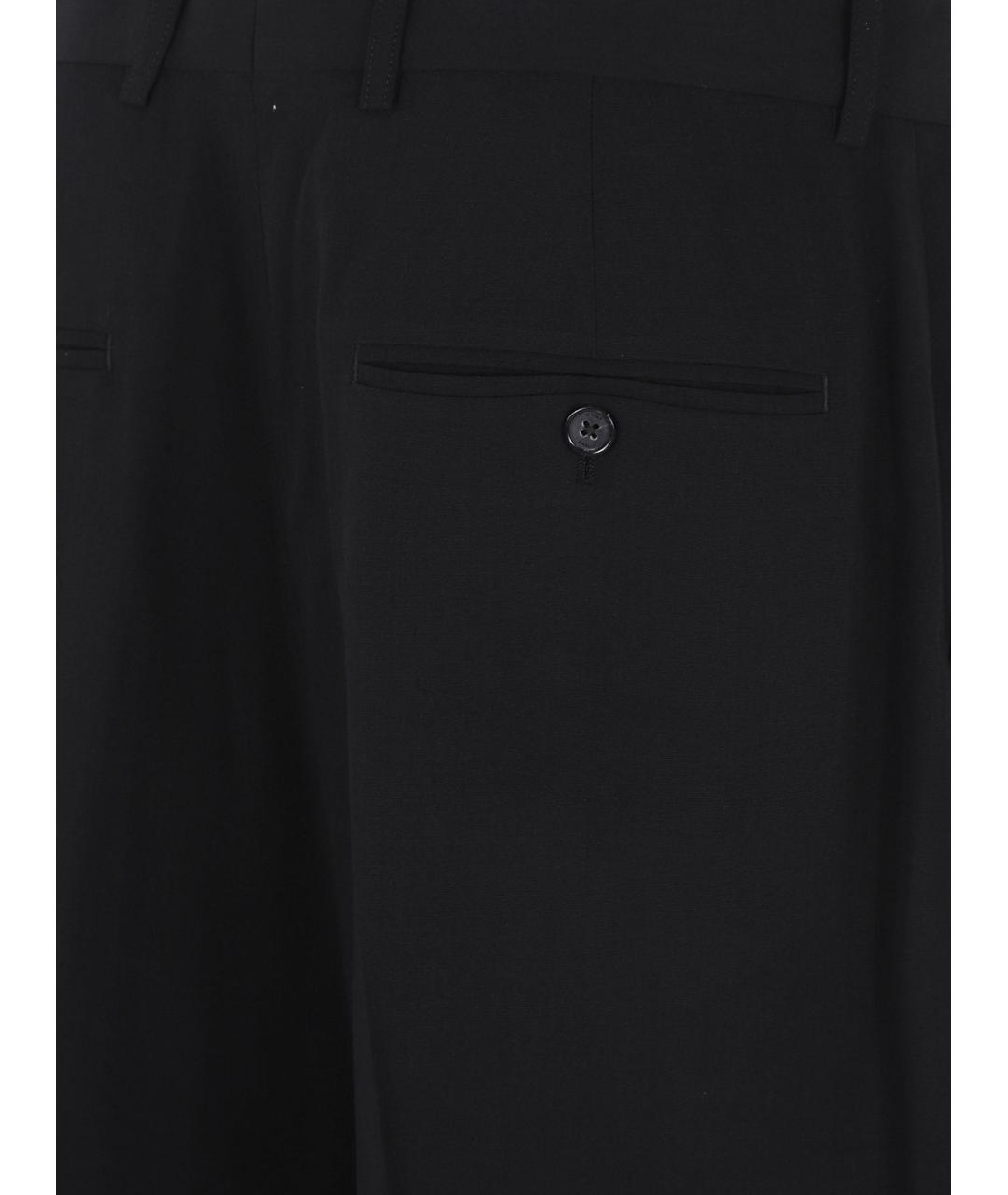 TOTEME Черные вискозные прямые брюки, фото 3