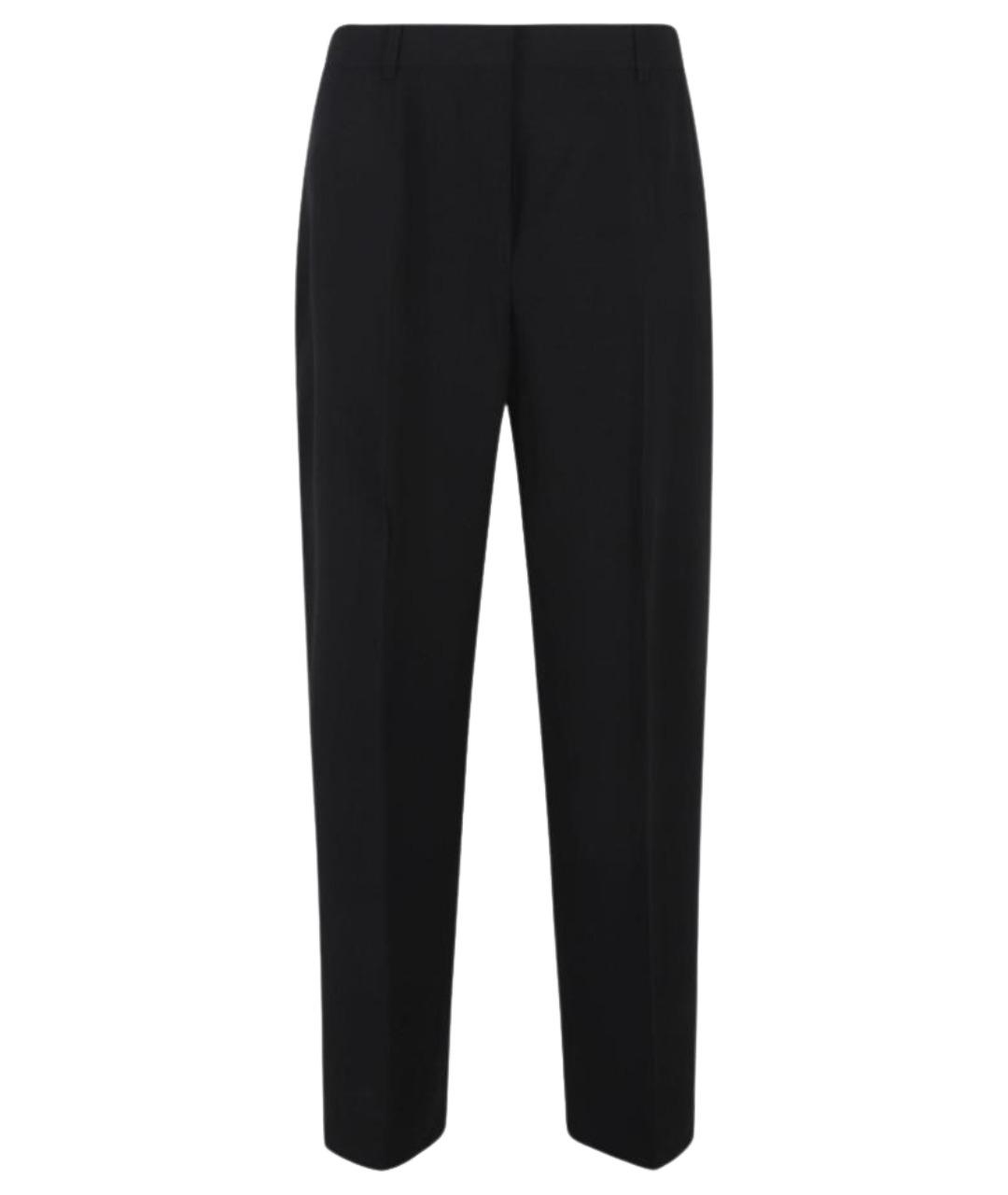 TOTEME Черные вискозные прямые брюки, фото 1