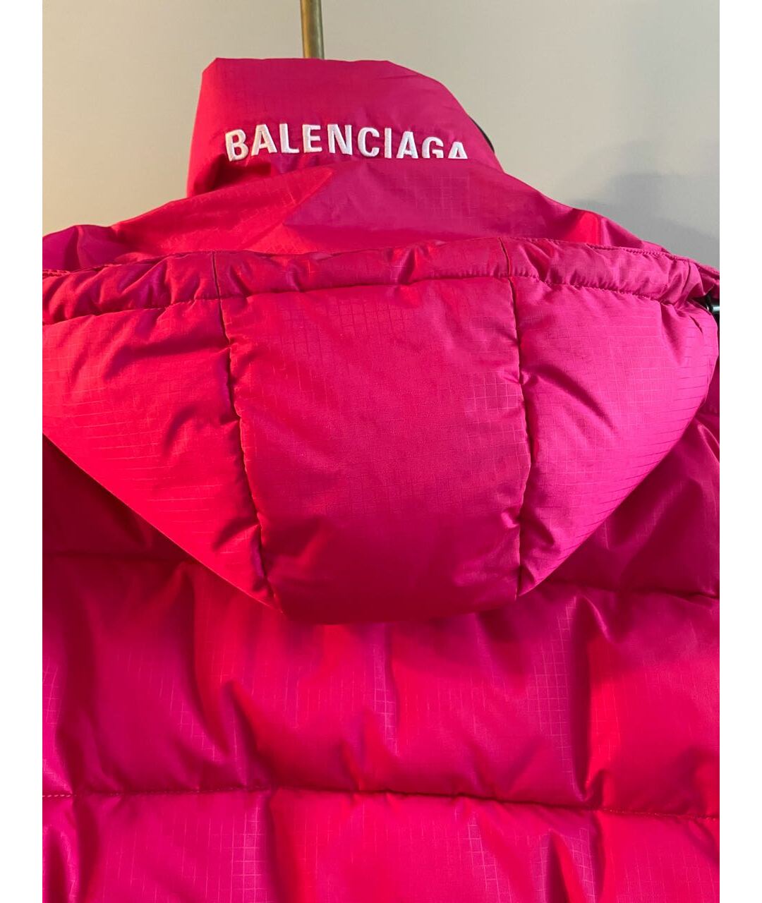BALENCIAGA Розовый полиэстеровый пуховик, фото 3