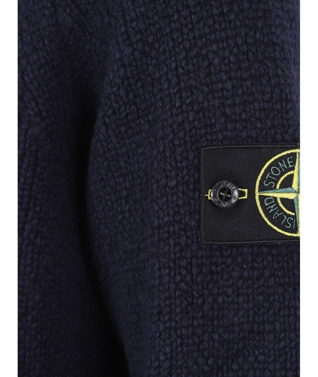STONE ISLAND Синий шерстяной джемпер / свитер, фото 3