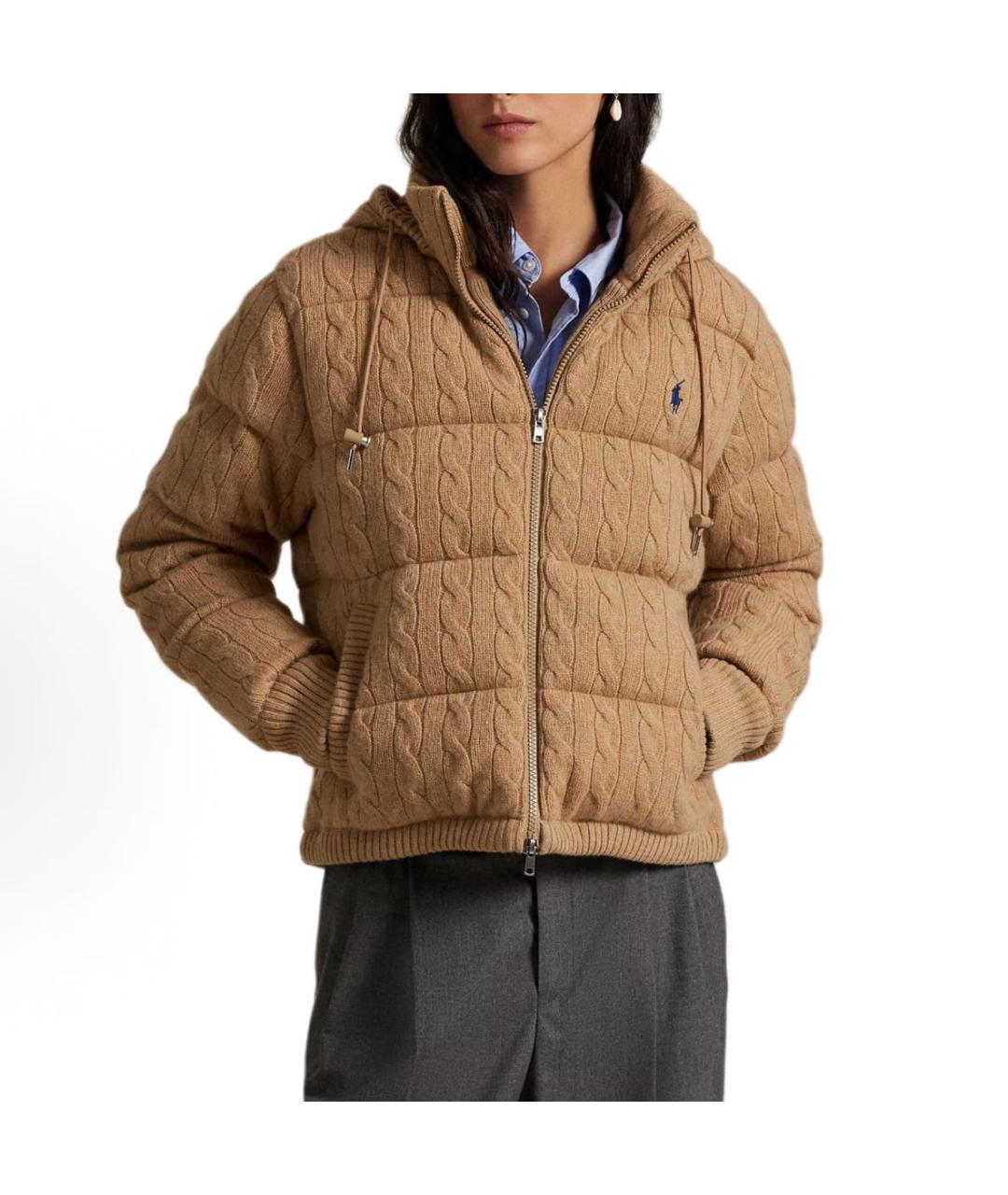 POLO RALPH LAUREN Бежевый пуховик, фото 3