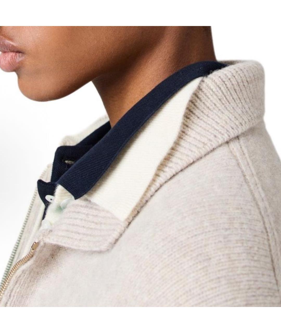 MIU MIU Бежевый шерстяной кардиган, фото 5