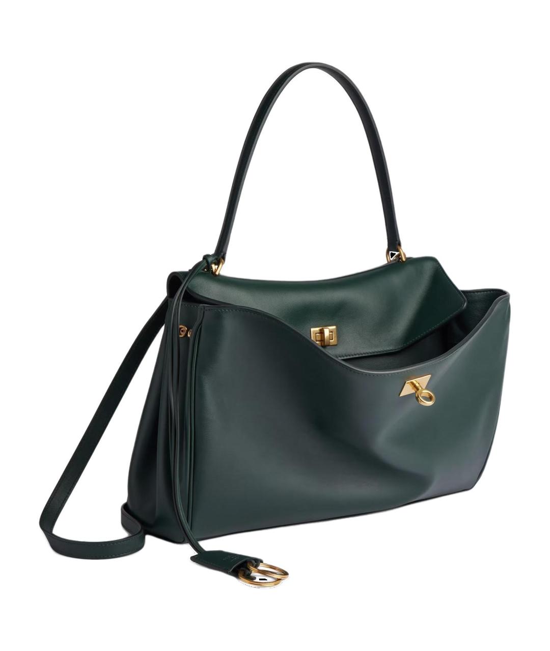 BALENCIAGA Зеленая кожаная сумка через плечо, фото 2