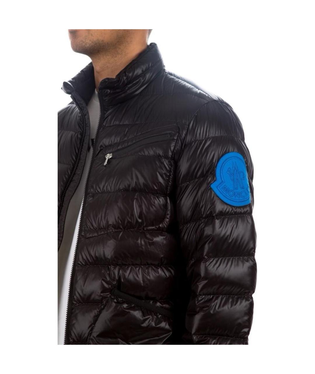 MONCLER Черный пуховик, фото 2