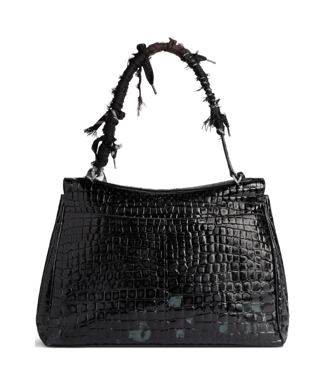 BALENCIAGA Черная кожаная сумка через плечо, фото 5