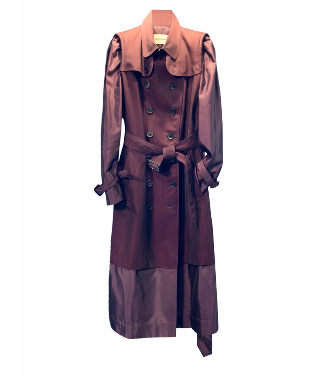 BURBERRY Фиолетовый шелковый тренч/плащ, фото 1