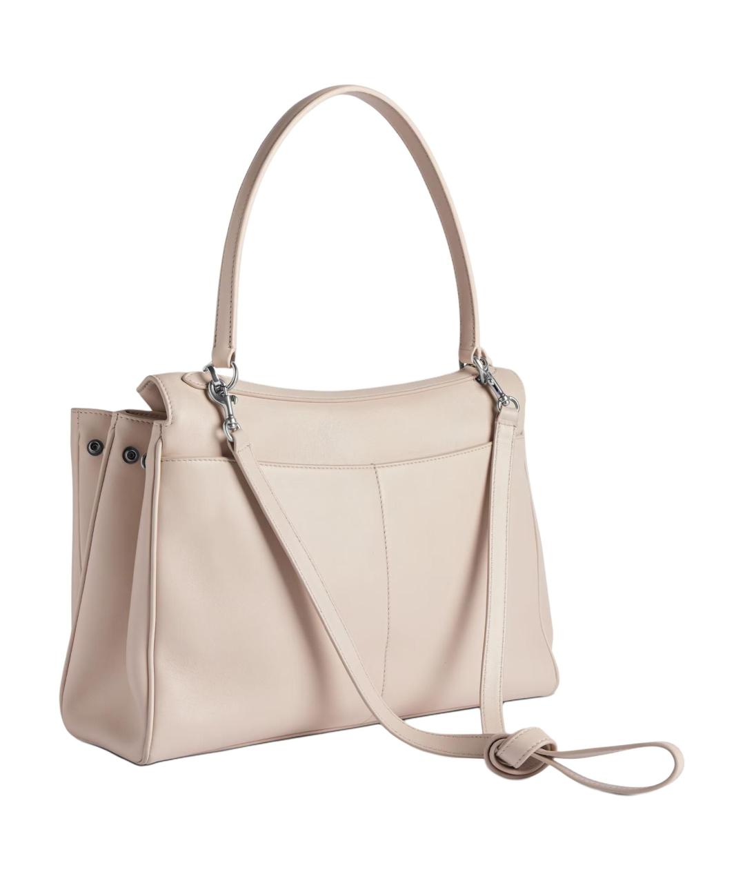 BALENCIAGA Белая кожаная сумка через плечо, фото 4