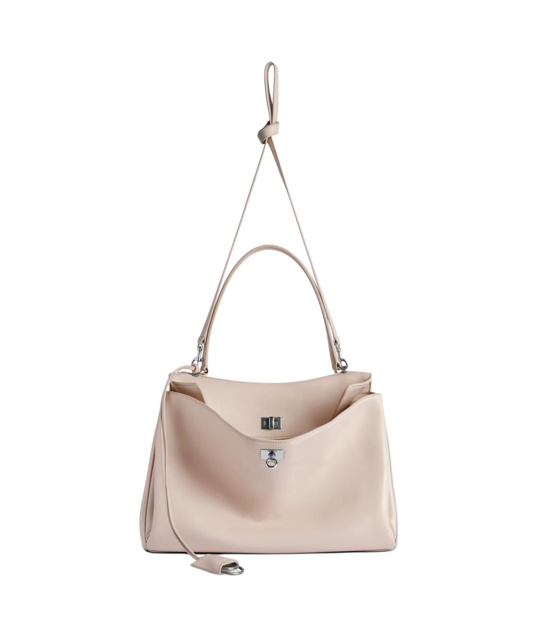 BALENCIAGA Белая кожаная сумка через плечо, фото 2