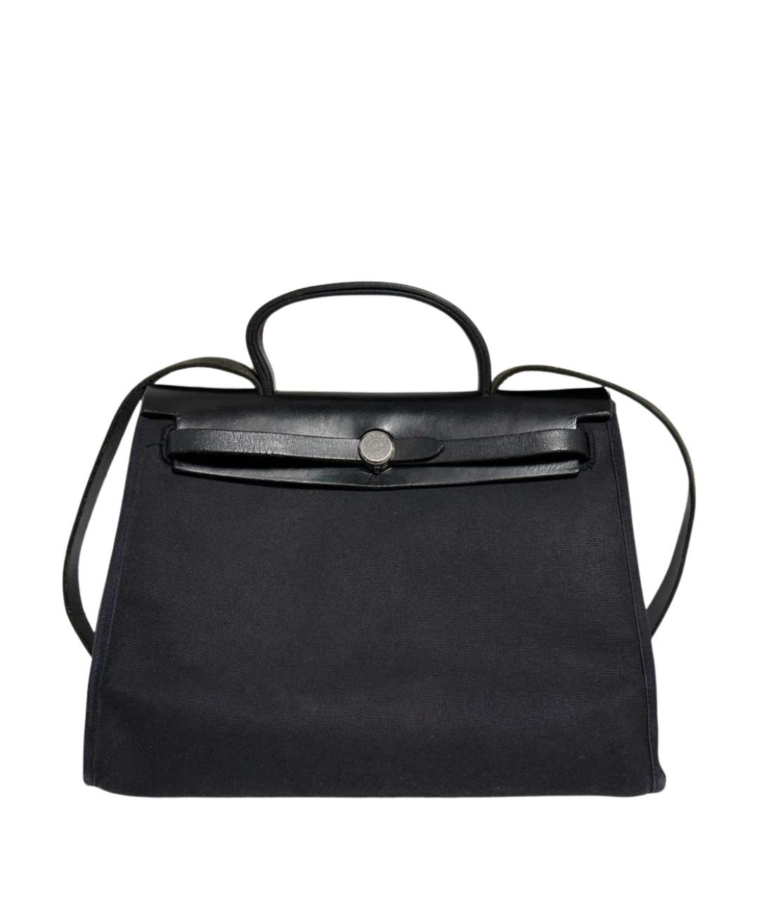 HERMES Черная тканевая сумка через плечо, фото 1