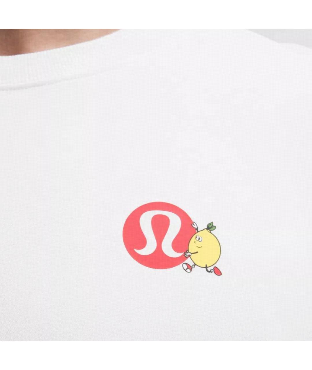Lululemon Белая хлопковая футболка, фото 5