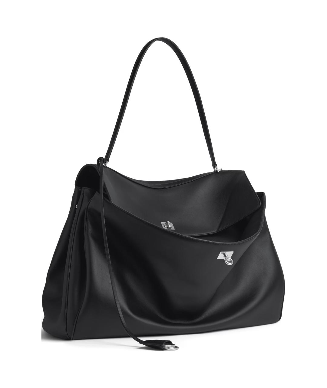 BALENCIAGA Черная кожаная сумка на плечо, фото 3